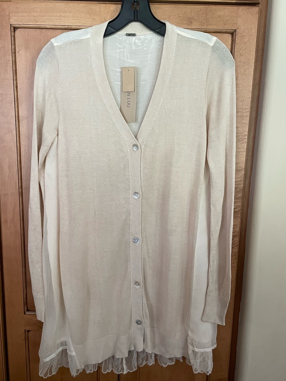 NWT Chan Luu Button Up Sand Dollar Cardigan Womens Size Small